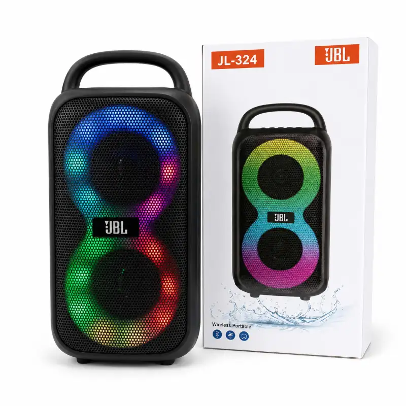 سماعة محمولة JL-324 بتقنية بلوتوث وإضاءة RGB