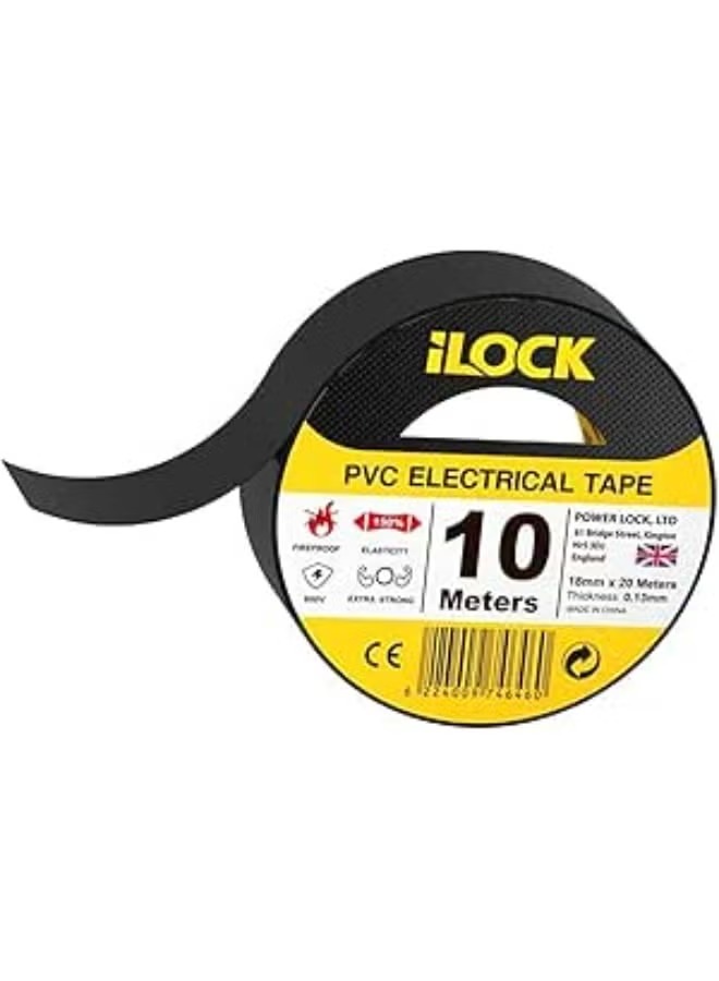 شريط عزل كهربائي PVC من ILOOK بطول 10 متر