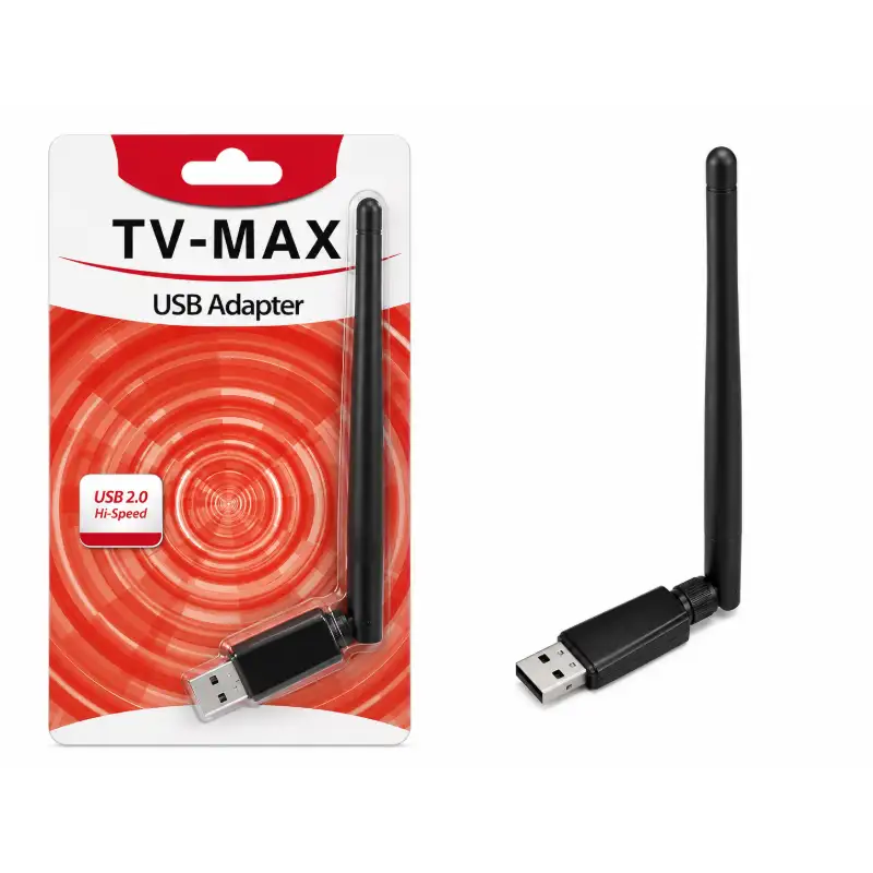محول واي فاي USB من TV-MAX بهوائي خارجي