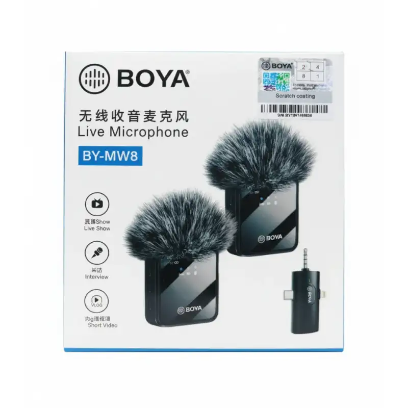 مايك BOYA BY-MW8 لاسلكي مزدوج