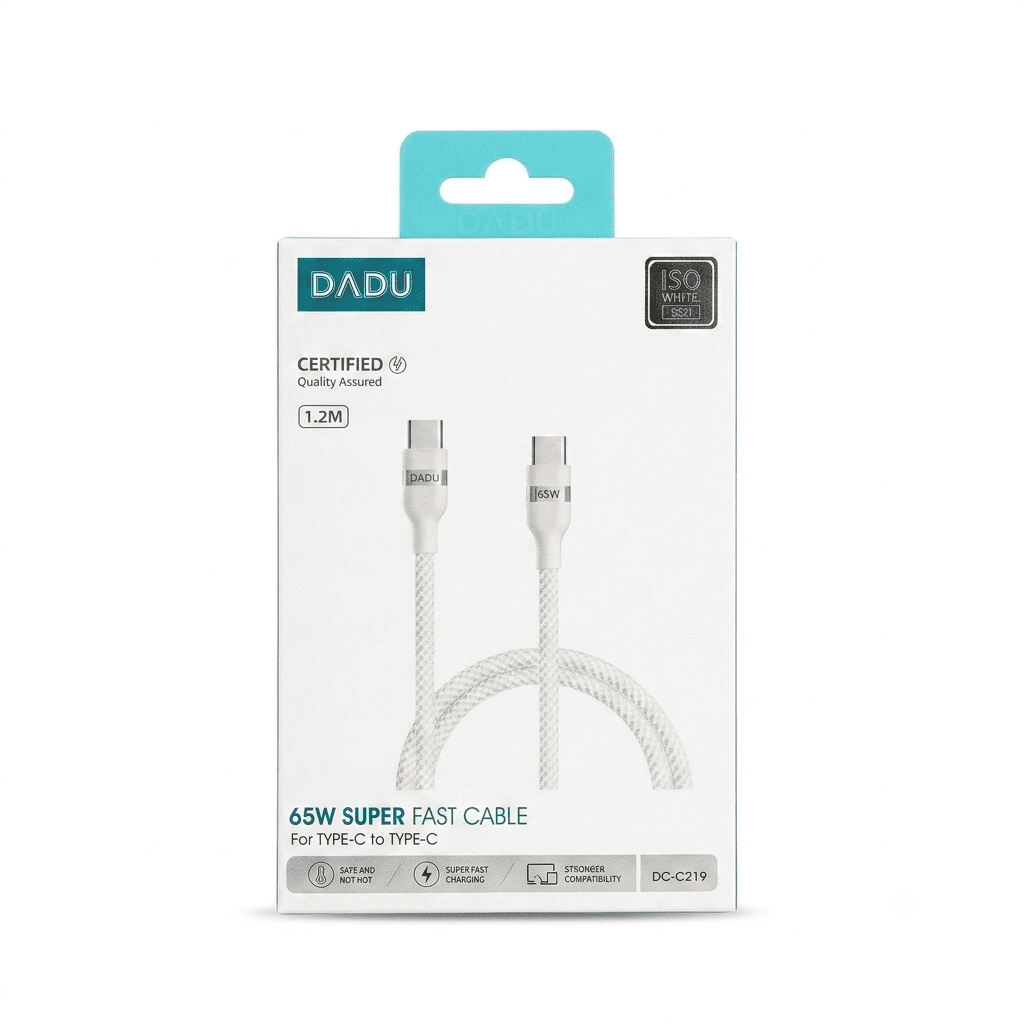 كابل DADU DC-C219 تايب C إلى تايب C بقدرة 65 واط وطول 1.2 متر