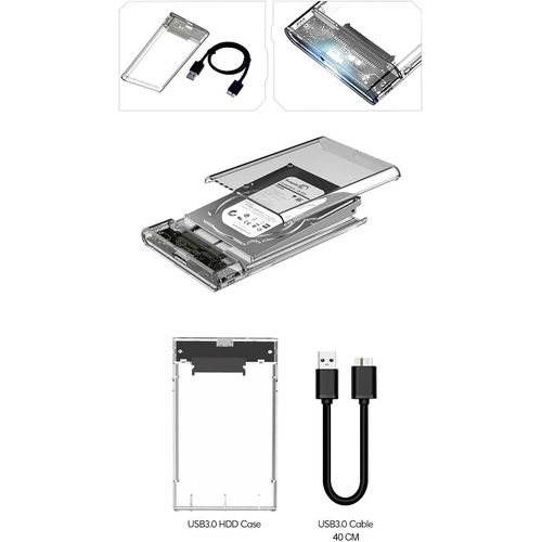 راك USB 3 شفاف