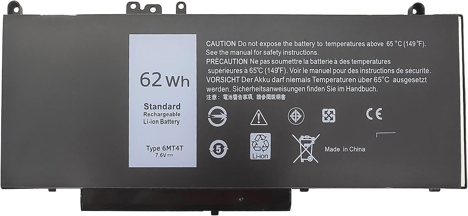 بطارية Dell Latitude وPrecision 62Wh - 7.6V